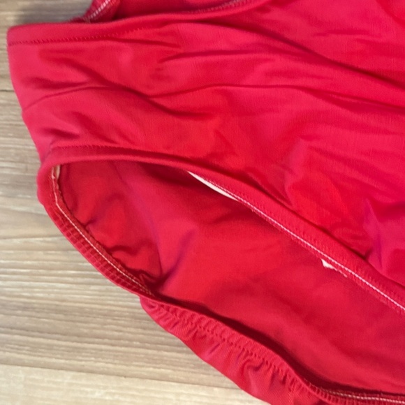Red Ruched Swimsuit w/ Shapewear Compression - Size M - Picture 4 of 6